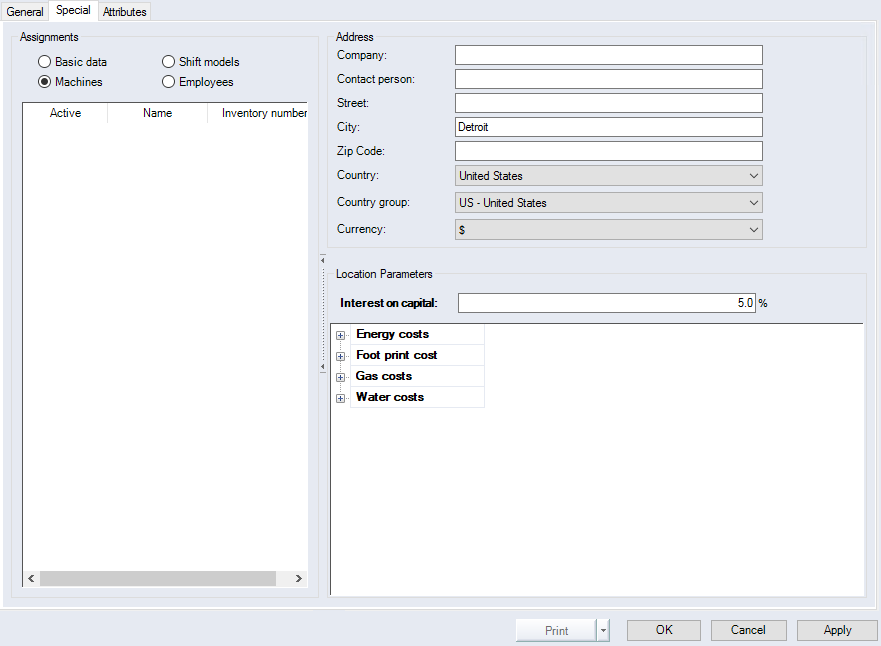 Origin, Special Tab